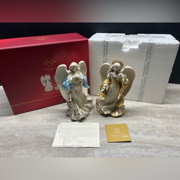 Lenox Angel Figurines with Gold Accents - Picture 1 of 15